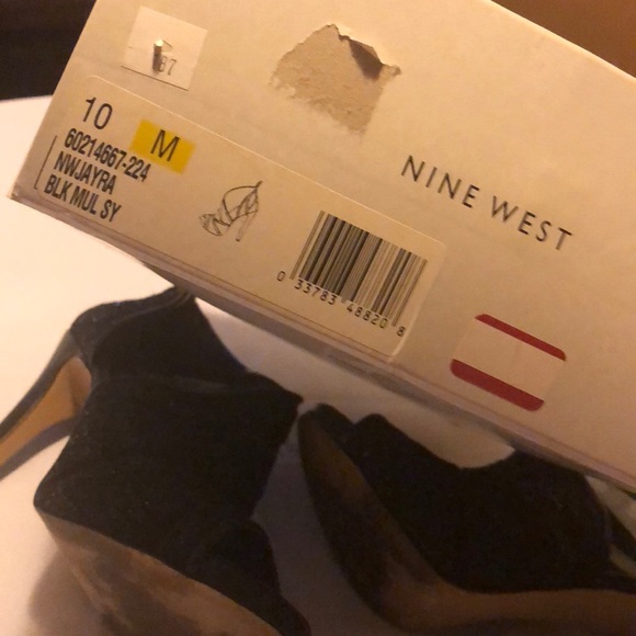 Nine West open toe heels, size 10 - Picture 6 of 7